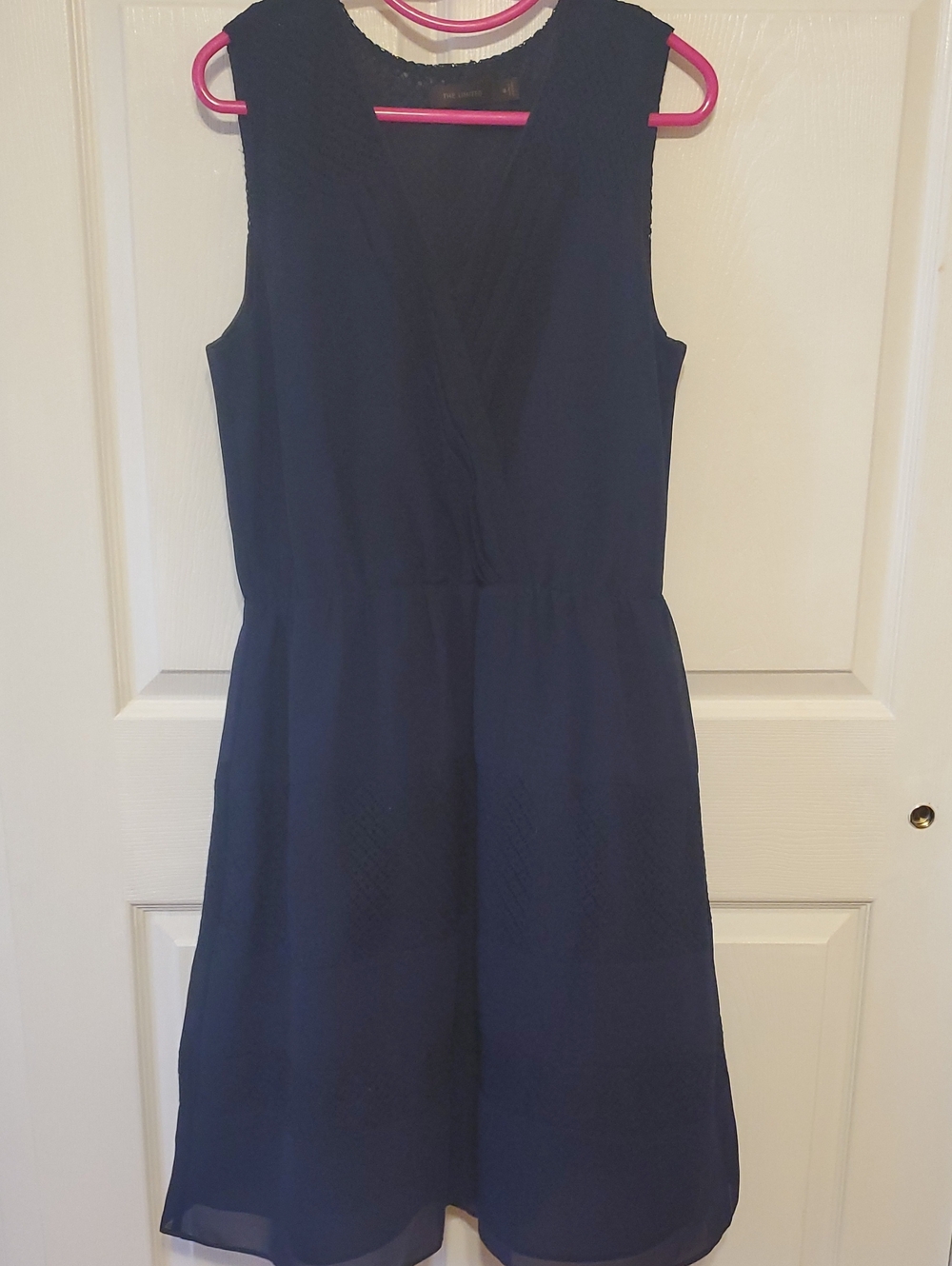 The Limited Navy Sleeveless V-Neck Mini Dress